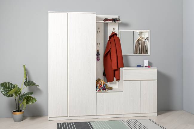 Шкаф комбинированный Ника 13.11 цвет ясень анкор светлый Шкаф комбинированный Ника 13.11 цвет ясень анкор светлый