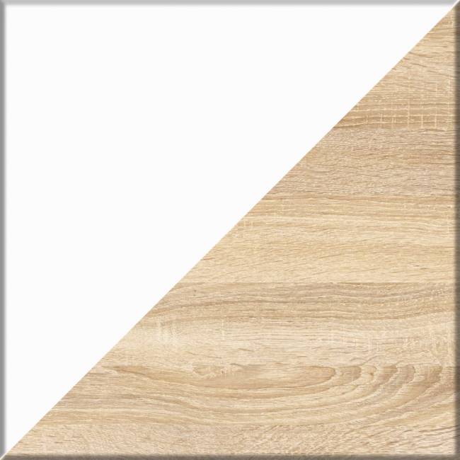 Двухтумбовый компьютерный стол Мори МС-2 с широкой тумбой на 900 цвет дуб сонома/белый