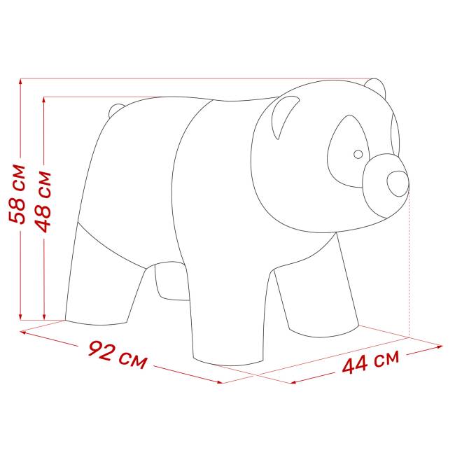 Пуф Leset Панда Премиум Baddy 01, Omega 38 Пуф Leset Панда Премиум Baddy 01, Omega 38