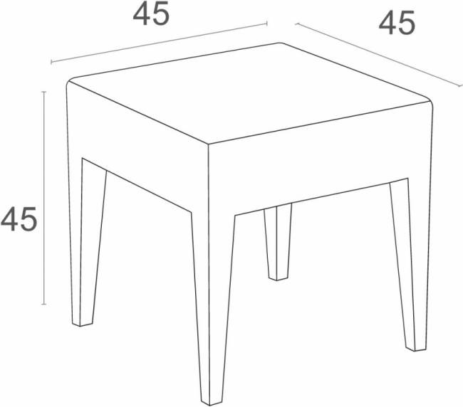 Комплект пластиковой мебели Miami Ibiza антрацит Комплект пластиковой мебели Miami Ibiza антрацит