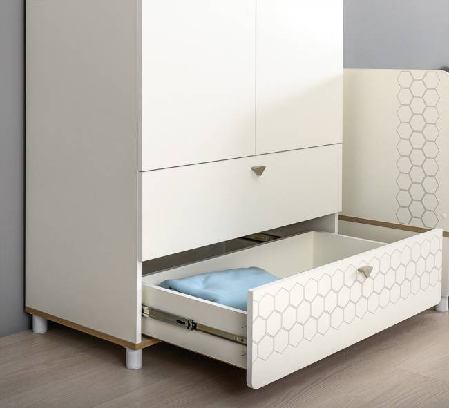 Мебель для детской комнаты Эйп № 1 цвет белый/дуб белый Мебель для детской комнаты Эйп № 1 цвет белый/дуб белый