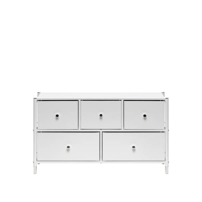Комод Leset Хайди широкий 5 ящиков Белый Белый Комод Leset Хайди широкий 5 ящиков Белый Белый