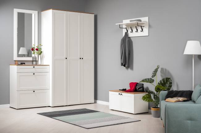 Вешалка Остин 15.12 цвет белый шагрень Вешалка Остин 15.12 цвет белый шагрень