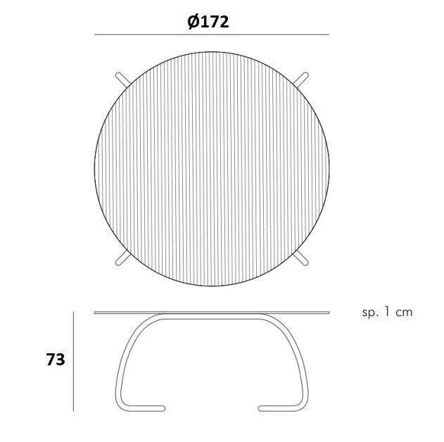 Стол стеклянный обеденный Nardi, Loto Dinner Антрацит