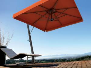 Зонт профессиональный 3х4 м Napoli Braccio антрацит, терракотовый 3000х4000 мм