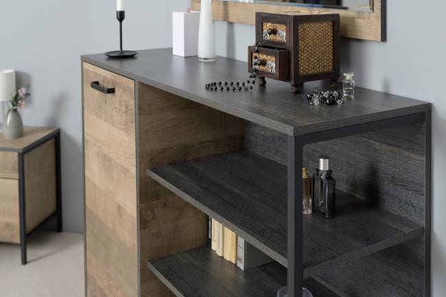 Стенка в гостиную лофт с подсветкой Трувор № 36 цвет дуб гранж песочный/интра Стенка в гостиную лофт с подсветкой Трувор № 36 цвет дуб гранж песочный/интра