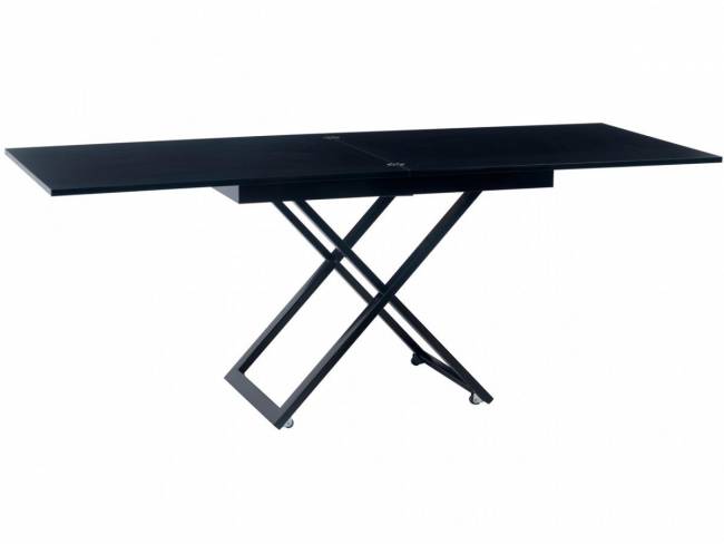 Стол-трансформер Левмар Cross G27/S53 черный глянец/ опоры черные