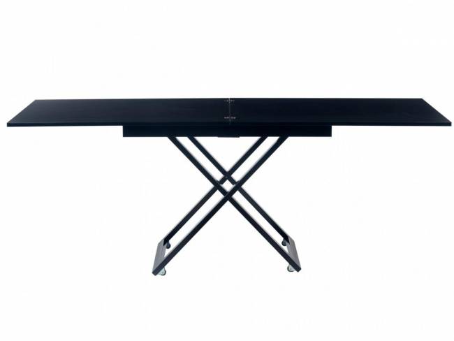 Стол-трансформер Левмар Cross G27/S53 черный глянец/ опоры черные