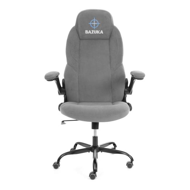 Кресло BAZUKA metalBL велюр, серый, 29, 54х48х132 см серый велюр