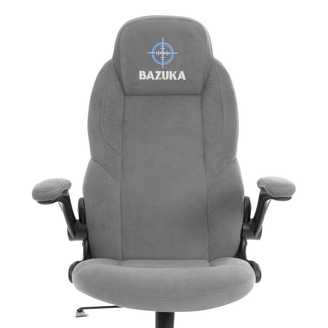 Кресло BAZUKA metalBL велюр, серый, 29, 54х48х132 см серый велюр