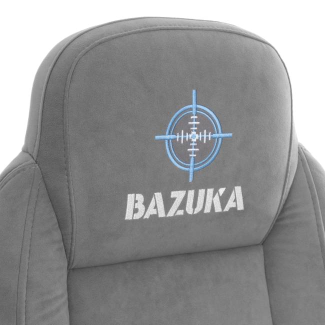 Кресло BAZUKA metalBL велюр, серый, 29, 54х48х132 см серый велюр