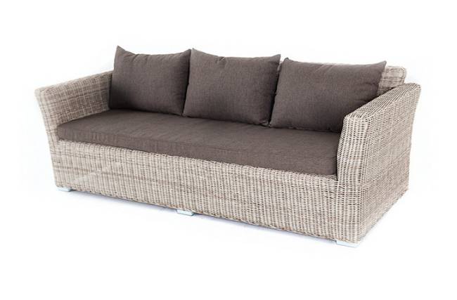 "Капучино" диван из искусственного ротанга трехместный, цвет бежевый "Капучино" диван из искусственного ротанга трехместный, цвет бежевый