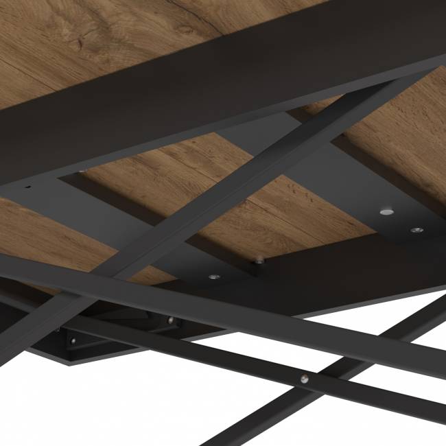 Стол универсальный трансформируемый АНДРЭ Loft ЛДСП дуб вотан/чёрный Стол универсальный трансформируемый АНДРЭ Loft ЛДСП дуб вотан/чёрный