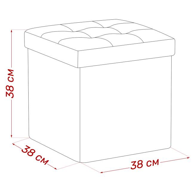 Пуф Leset Плуто складной с крышкой Velutto 43