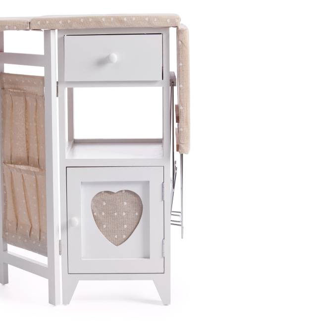 Гладильный комод с 2 ящиками Secret De Maison AMANT  (mod. XD1268) дерево павловния, мдф, 126х30х72см, white (белый) white (белый) дерево павловния, мдф