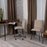 Комплект кресло + стул Sweet LT, флок , бежевый/черный, 7, 41х55х88 см