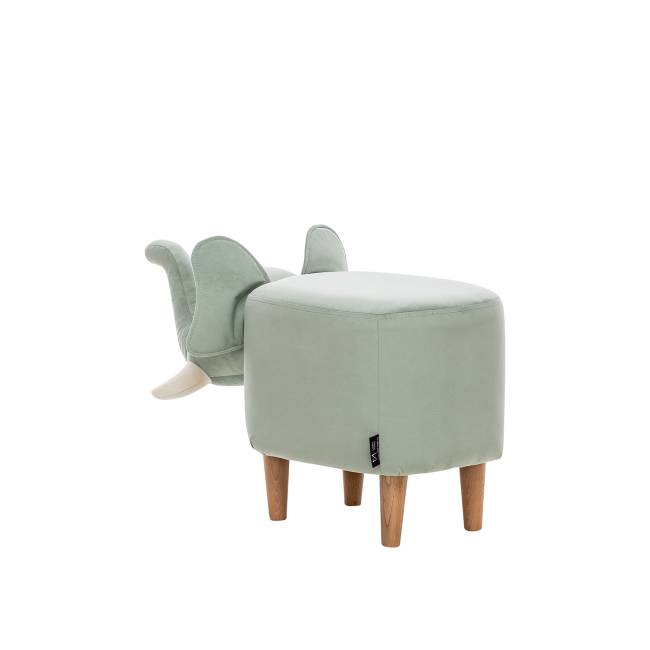 Пуф Leset Слоник V14 бирюзовый, компаньон V01 белый Бук