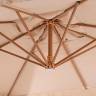 "Корсика" зонт уличный 3х3м на боковой алюминиевой опоре, цвет под дерево "Корсика" зонт уличный 3х3м на боковой алюминиевой опоре, цвет под дерево