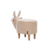 Пуф Leset Оленёнок V18 бежевый, компаньон Milos 02 белый Бук Пуф Leset Оленёнок V18 бежевый, компаньон Milos 02 белый Бук