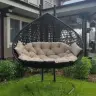 Подвесное двухместное кресло из искусственного ротанга "FRESCO GRANDE", коричневый