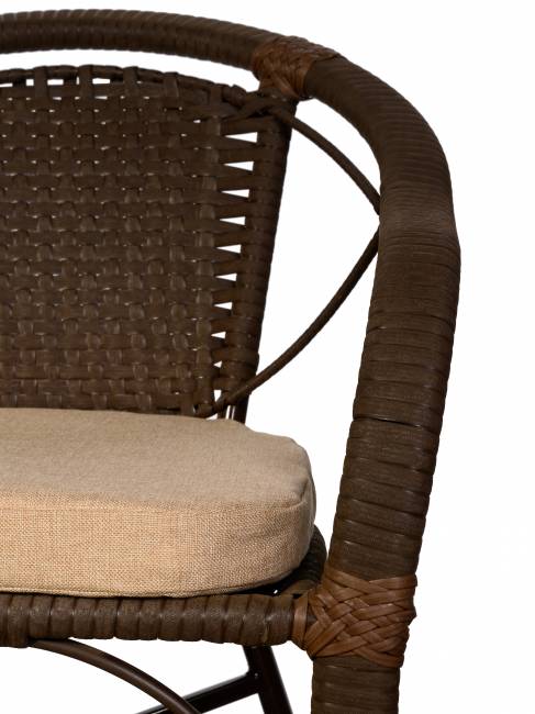 Кресло Bali (Бали) из искусственного ротанга, орех