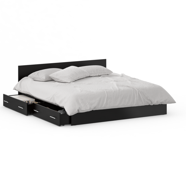 Кровать с ящиками Стандарт 1800 цвет венге