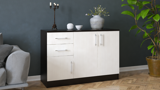 Комод СВК № 3, цвет венге/дуб лоредо