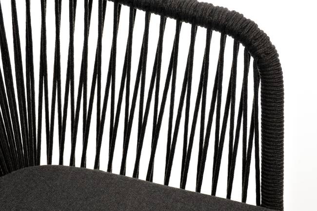 "Канны" диван модульный плетеный из роупа, каркас алюминий белый, роуп светло-серый круглый, ткань светло-серая