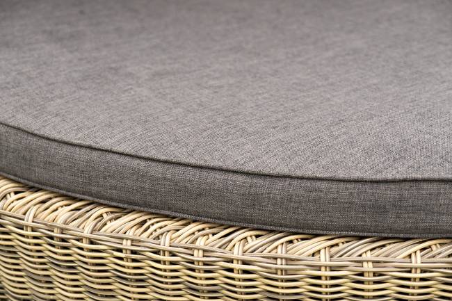 "Стильяно" плетеная кровать круглая, цвет соломенный