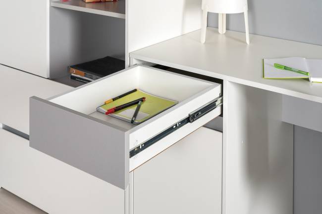 Для двоих детей молодёжная стенка Торонто цвет белый шагрень/стальной серый Для двоих детей молодёжная стенка Торонто цвет белый шагрень/стальной серый