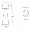 Торшер пластиковый уличный Pivot XL Lighting OUT белый Ø700х2100 мм