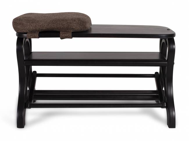 Обувница Диана темно-коричневый/ткань