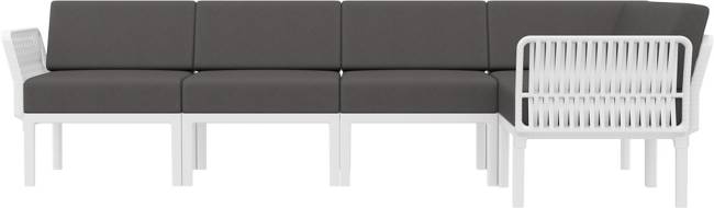 Комплект пластиковой мебели Portofino Lounge Corner белый, темно-серый