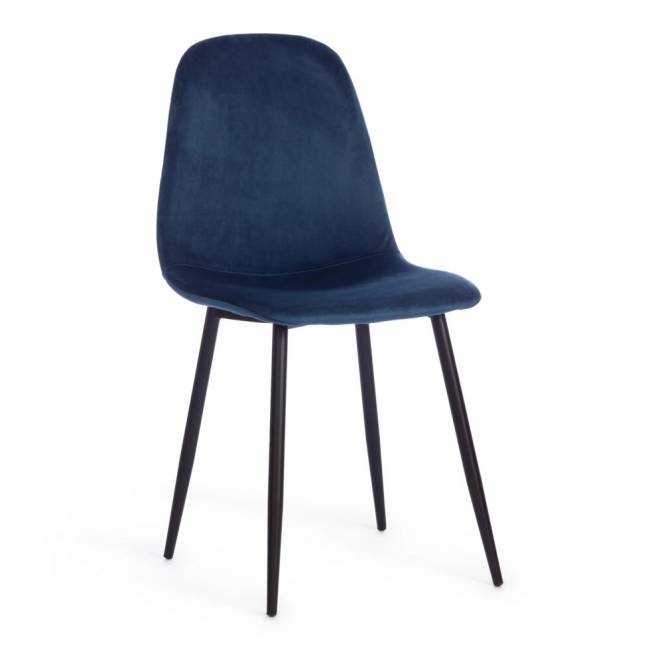 Стул BREEZE (mod. 4724) вельвет/металл, 44 х 53 х 87 см, Blue (синий) HLR63 / черный