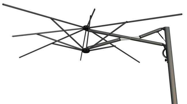 Зонт профессиональный 2.9х2.9 м Astro Carbon черный 2900х2900 мм