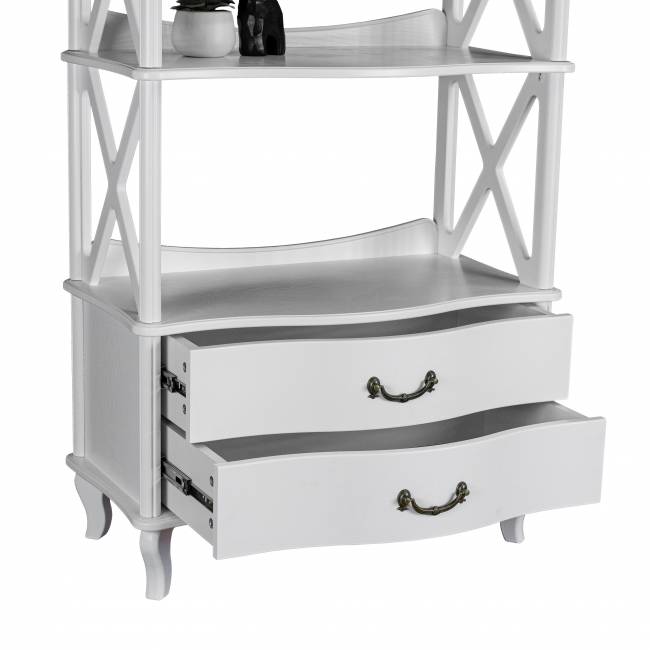 Этажерка Джульетта-4 широкая, молочный дуб Л