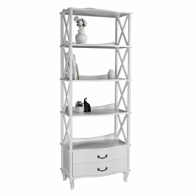 Этажерка Джульетта-4 широкая, молочный дуб Л