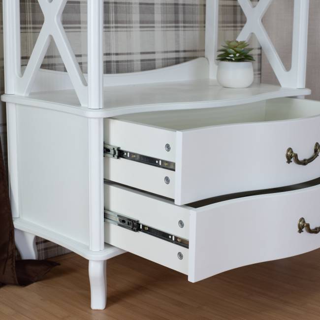 Этажерка Джульетта-4 широкая, молочный дуб Л