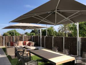 Зонт профессиональный 2.9х2.9 м Astro Starwhite белый, серо-коричневый 2900х2900 мм