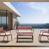 Столик пластиковый журнальный Paris Lounge Table марсала 900х500х400 мм