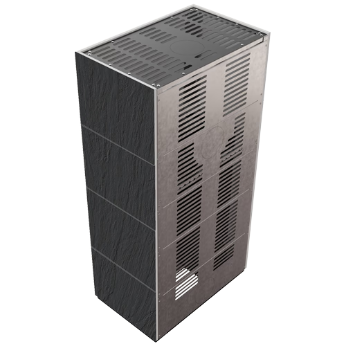 Каминокомплект Kratki PRO FLOKI NATURALI ARDESIA NERO A SPACCO