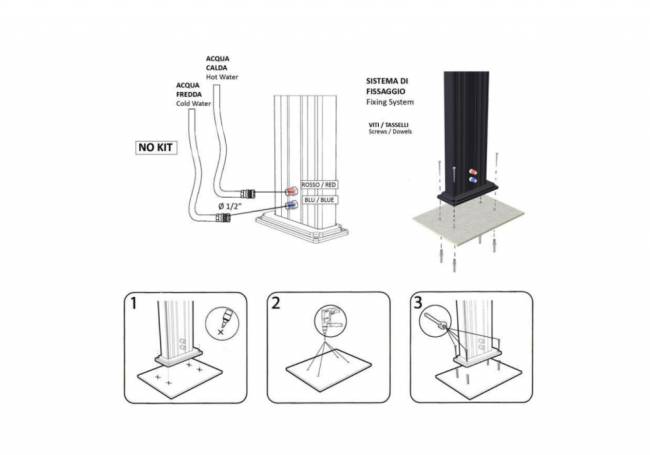 Душ уличный Jolly A 525 бежевый 165х150х2260 мм Душ уличный Jolly A 525 бежевый 165х150х2260 мм