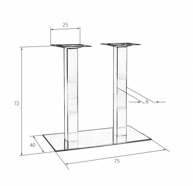 Подстолье обеденное DOBRIN EVAN WIDE