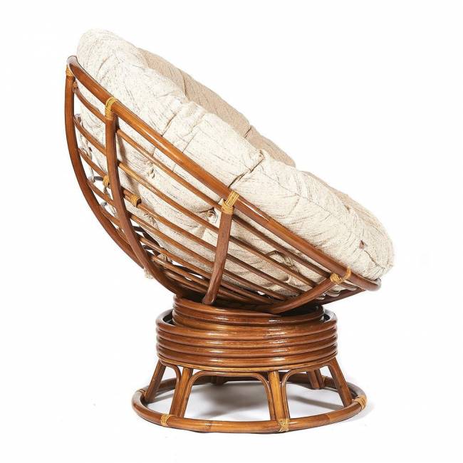 Кресло-качалка PAPASAN/ПАПАСАН w 23/01 B /с подушкой/ 115х78х104 см, Pecan (орех), ткань Старт Pecan (орех)