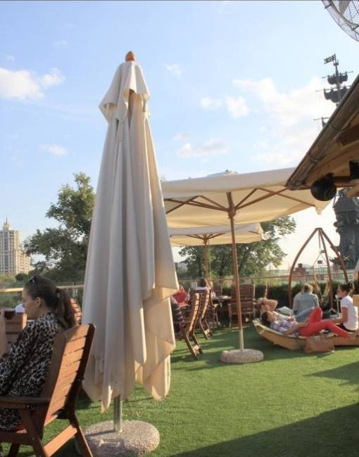 Зонт профессиональный 4х4 м Palladio Standard натуральный, слоновая кость 4000х4000 мм