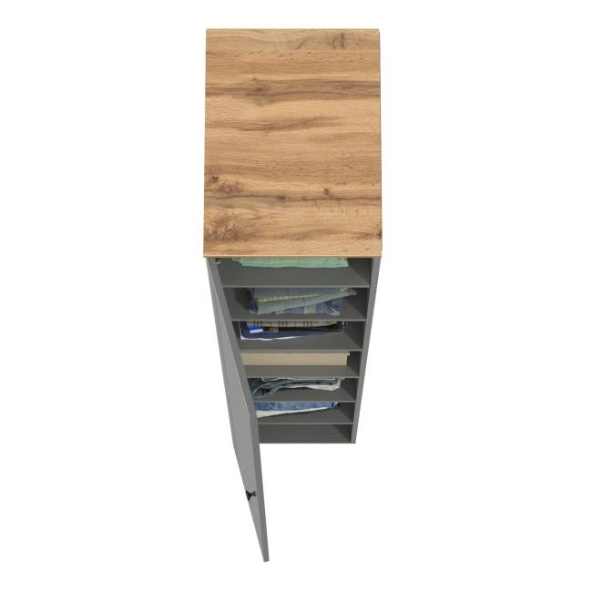 Шкаф-пенал Остин 13.225 цвет серый графит/дуб крафт золотой Шкаф-пенал Остин 13.225 цвет серый графит/дуб крафт золотой