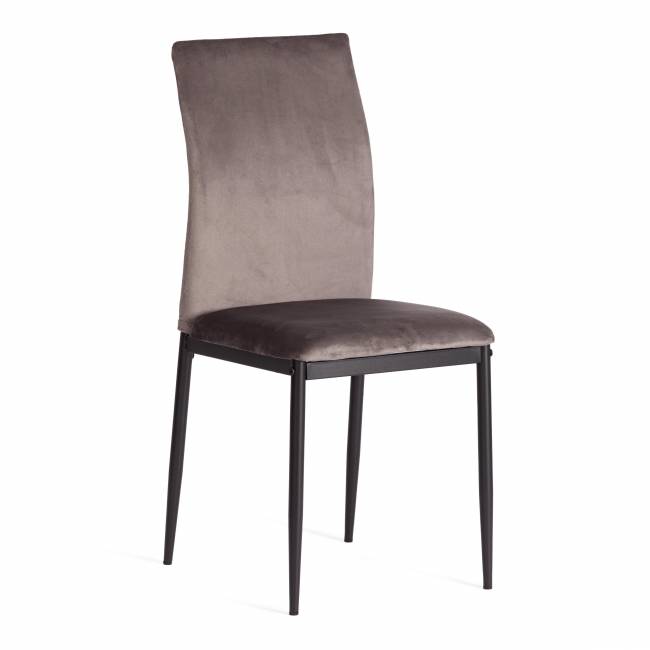 Стул CAPRI (mod. 39) металл, вельвет, 49.5 х 41 х 93,5 см, Dark grey (темно-серый) HLR24 / черный (Комплект из 4 шт.) Dark grey (темно-серый) HLR24 / черный металл, вельвет