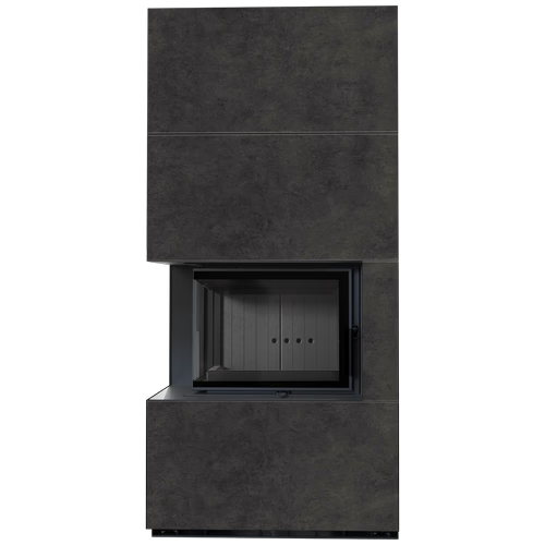 Каминокомплект Kratki PRO FLOKI FOKOS GRAFITE угловое стекло слева