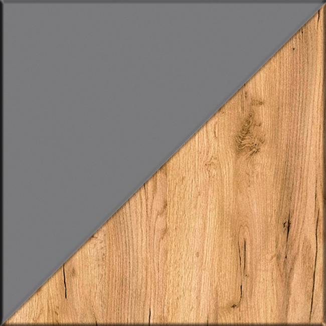 Две тумбы Остин 13.257 цвет белый шагрень/серый графит/дуб крафт золотой