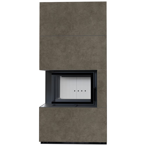 Каминокомплект Kratki PRO FLOKI FOKOS PIOMBO угловое стекло слева